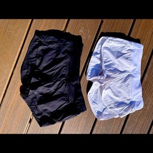 Girls Ivivva size 12 shorts. Sold separately. One black and one white.